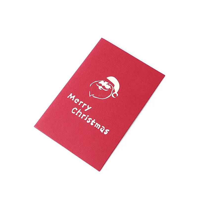 Новые 3D выдвижные праздничные поздравительные открытки санты сани оленя