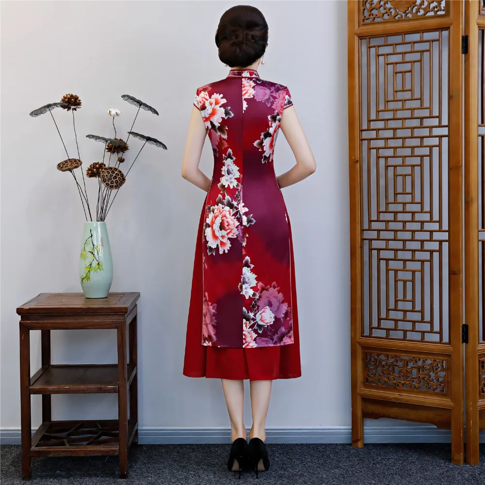 Китайское китайское платье Shanghai Story вьетнамское традиционное ao dai Чонсам с