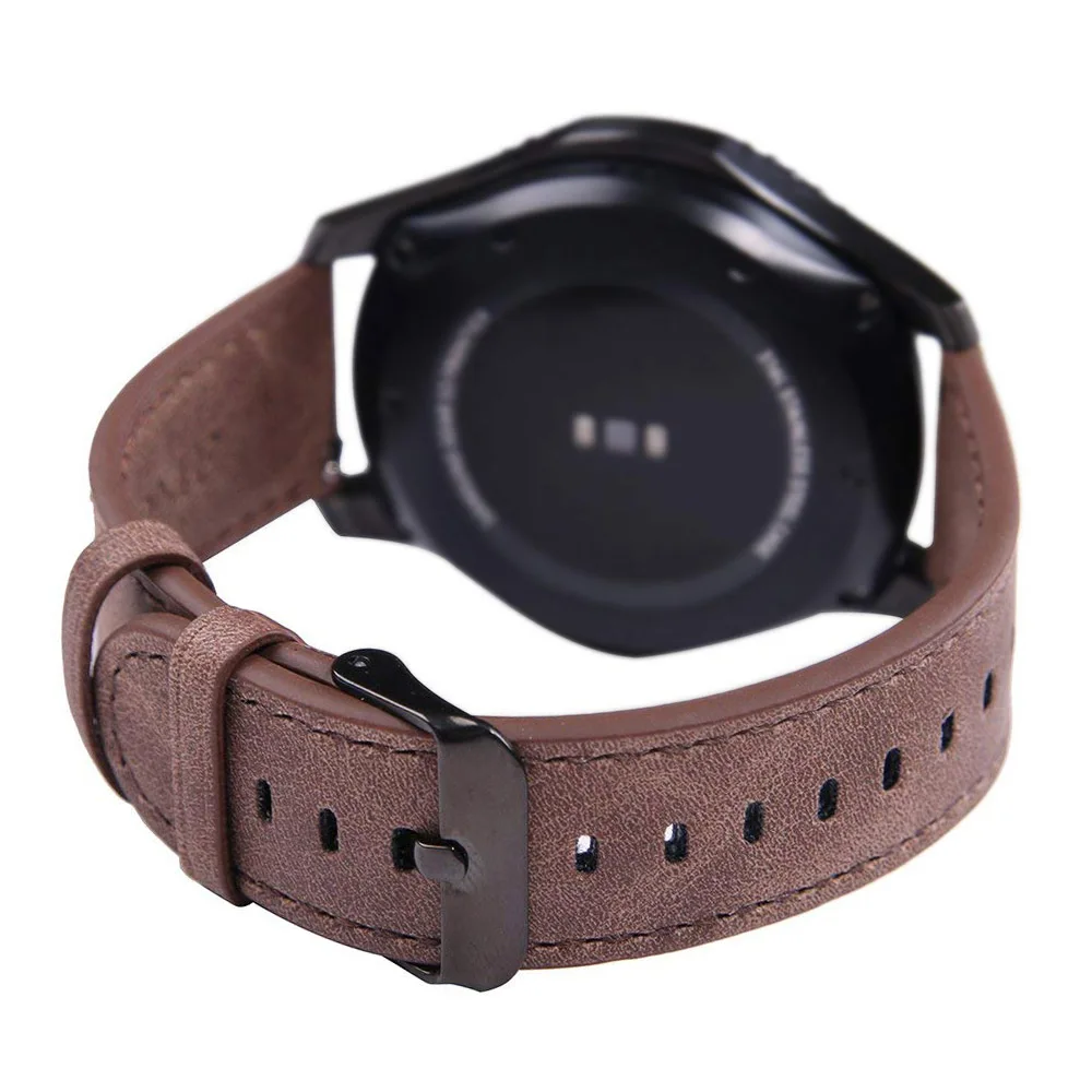 Кожаный ремешок 22 мм для Samsung Galaxy Watch 46 мм/Gear S3 наручный Huawei GT 2 1 мм/2 Pro
