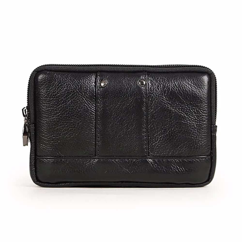 100% натуральная кожа мужской мобильный телефон сумка чехол кожаный ремень