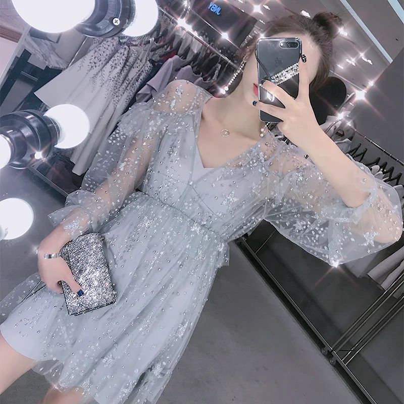 Цзы Цин Чао Сян с длинным рукавом летнее женское платье 2019 Новый Mingyuan из двух