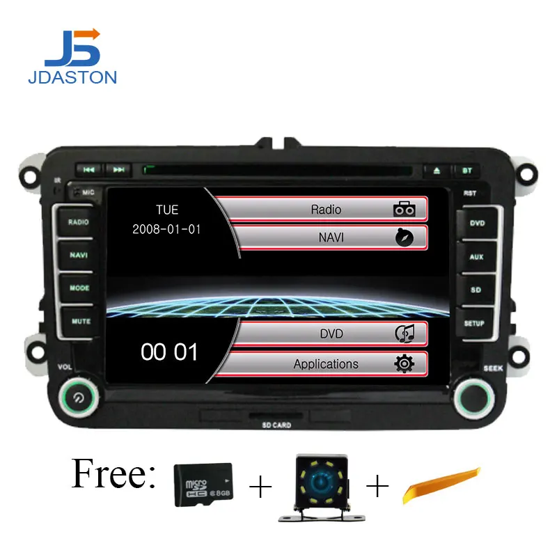 Автомагнитола Jaston 2 Din для Skoda Seat Volkswagen VW Passat B6 Polo Golf Touran Sharan Jetta Caddy T5 Tiguan аудио GPS