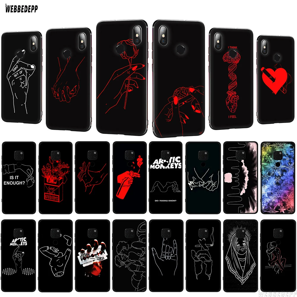 WEBBEDEPP Модный чехол из ТПУ с абстрактным искусством для влюбленных Huawei P10 P20 P30 Lite Pro