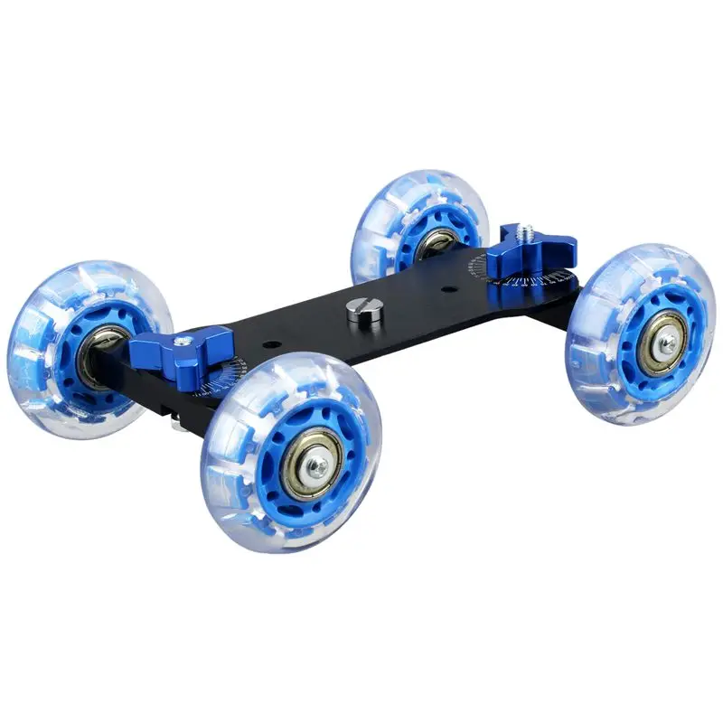 Столешница Dolly Mini Car Skater Track Slider Super Mute Для DSLR камеры видеокамеры (синий и черный) |