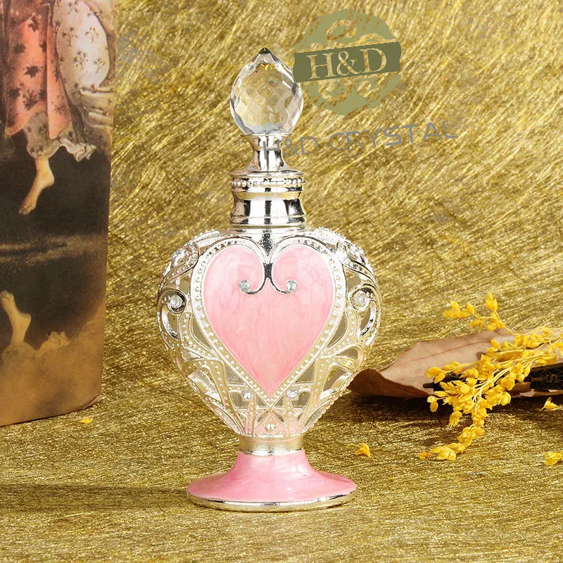 H & D металлический флакон с бриллиантами любящее сердце ароматизированный