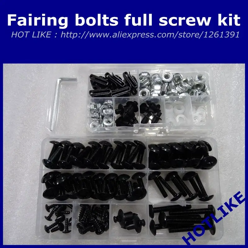 

Fullset Fairing bolts screw kit for KAWASAKI NINJA ZX 6R 2003 2004 ZX-6R 03 04 636 Fairing bolt kits #Hl93