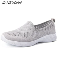 jianbudan womens sneakers summer flat bottom breathable walking shoes spring mesh casual slip on outdoor flat shoes 35 42 size