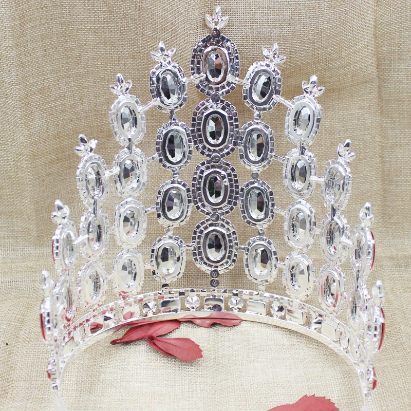 ZerongE jewelry7.8inch Роскошная диадема Miss Pageant большой коричневый цвет австрийская