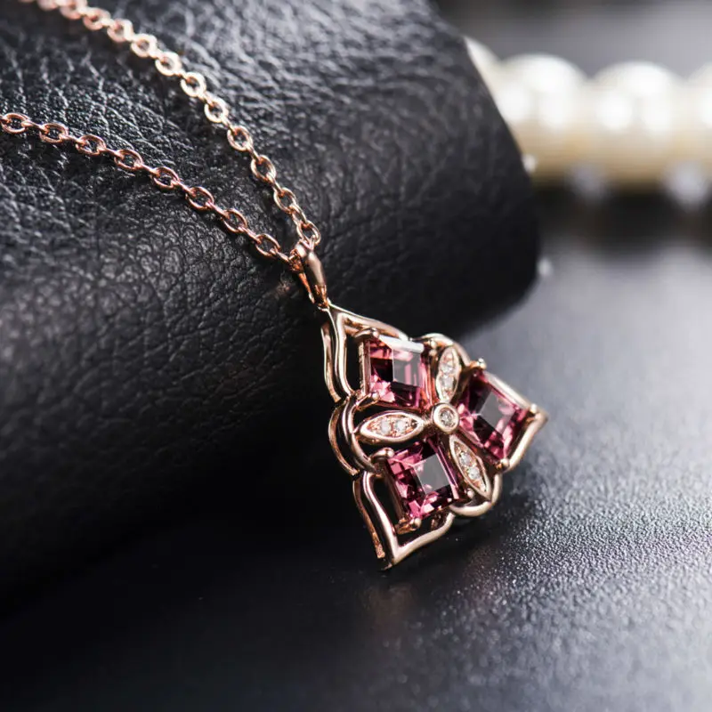 LOVERJEWELRY очаровательный новый дизайн 18Kt розовое золото бриллиант розовый турмалин