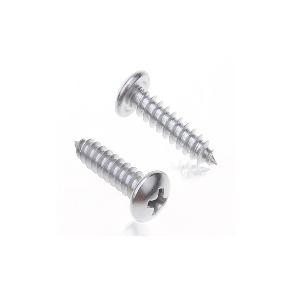 

10pcs M6 16mm/20mm/25mm/35mm/40mm GB845 304 Stainless Steel Cross Recessed Pan Head Screws Phillips Self-tapping Wood