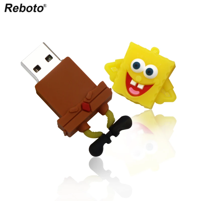 Накопитель 8 ГБ 16 32 64 usb флэш накопитель памяти флешки с изображением Губки Боба