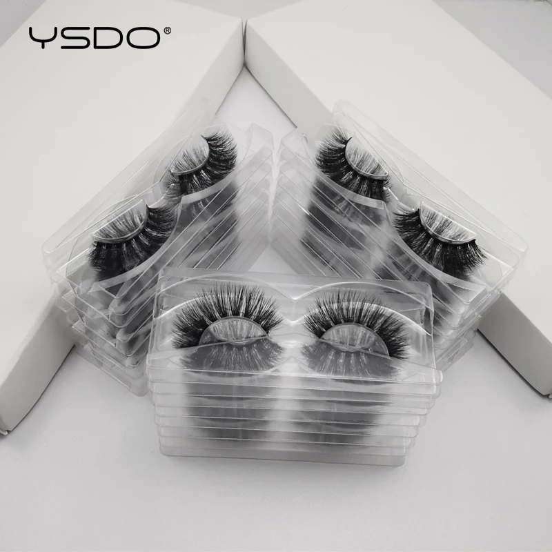 Ресницы из норки ручной работы 100% без жестокости с лотком коробки натуральные