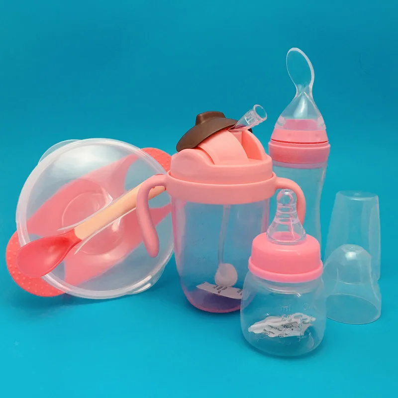 4 шт./компл. мультфильм чайник стакана воды для Кормления бутылки из под молока
