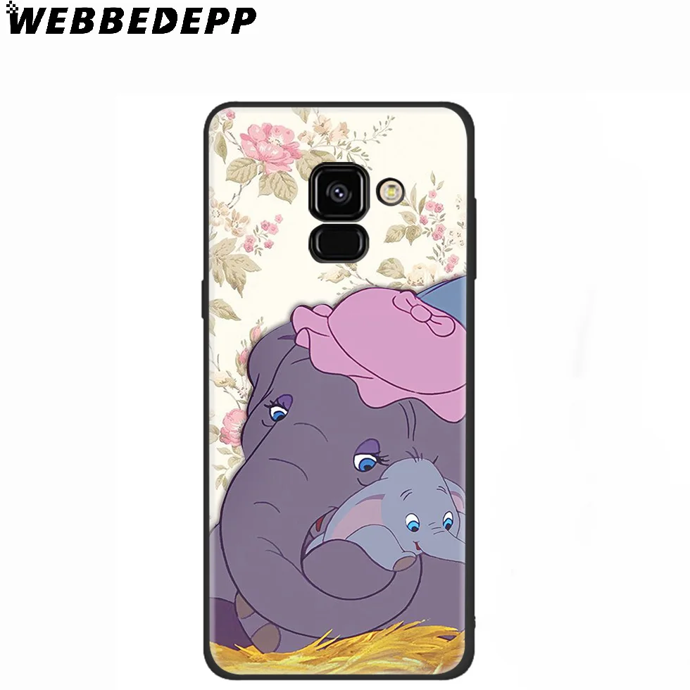 WEBBEDEPP Dumbo силиконовый чехол для Samsung Galaxy A3 A5 A6 A7 A8 A9 A10 A20 A30 A40 A50 A70 M10 M20 M30 |