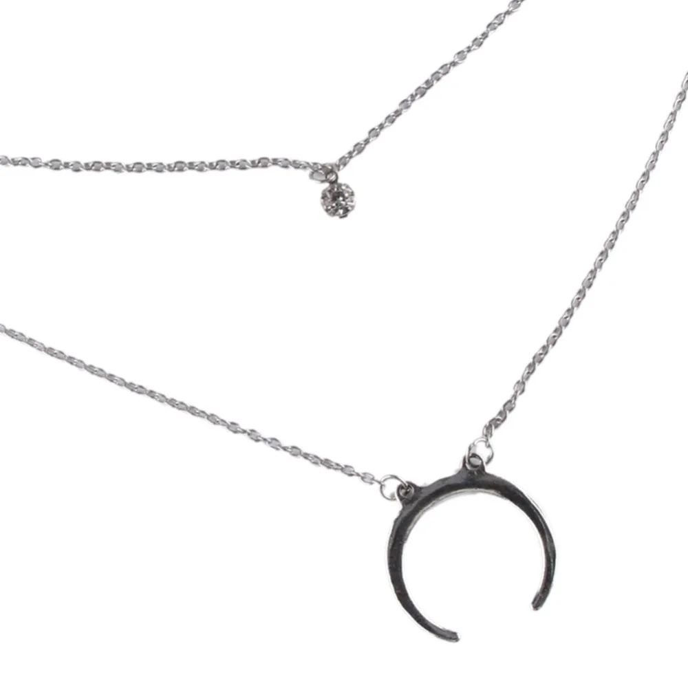 Горячая продажа Мода Дешевые луна кулон колье ожерелье женщины цепь с