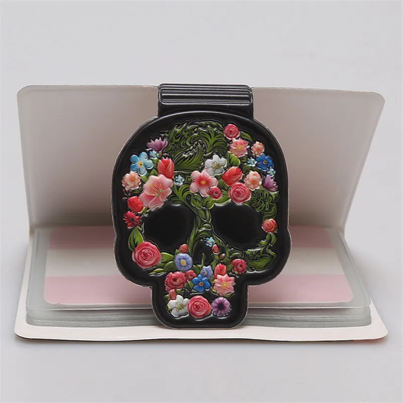 Модный чехол из искусственной кожи с 16 битами для карт рисунком черепа