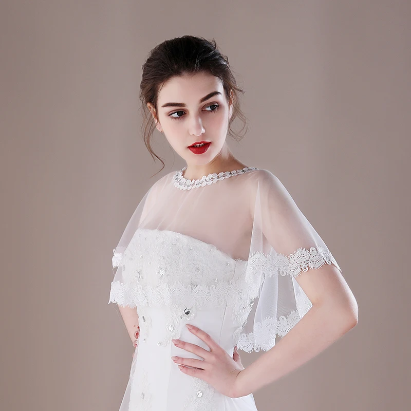 Fashion Summer Bridal Wrap Applique Wedding Dress Cover Up Accessories Bridesmaids Bride Short Sheer Cape Jacket Handmade | Свадьбы и