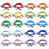 20pcsset hand held tambourine metal bell rattle ball percussion for ktv party kid game toy musical instrument birthday gift