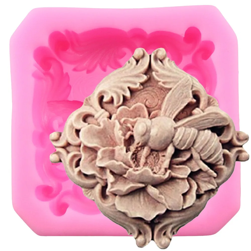 3D Bee Cake Silicone Mold Fondant Candy Chocolate Fimo Clay Mould Kitchen Baking Sugarcraft Cake Decorating Tools