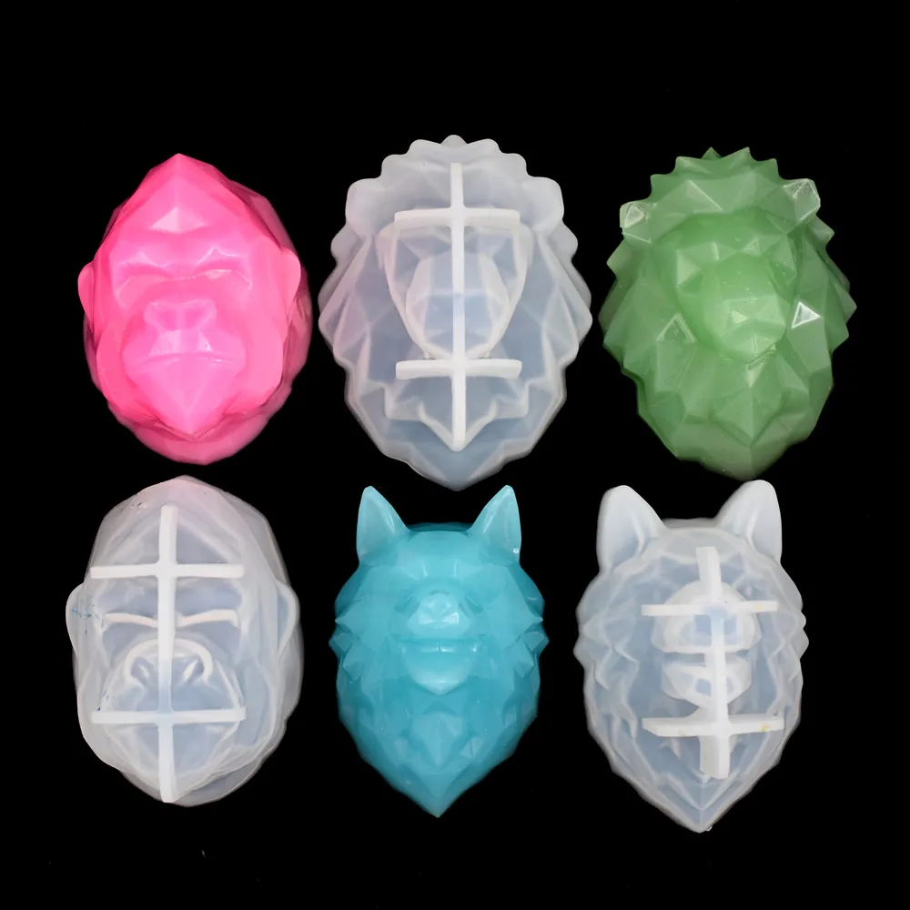 Силиконовая форма SNASAN 3D Животные волк Лев шимпанзе поделки ручной работы