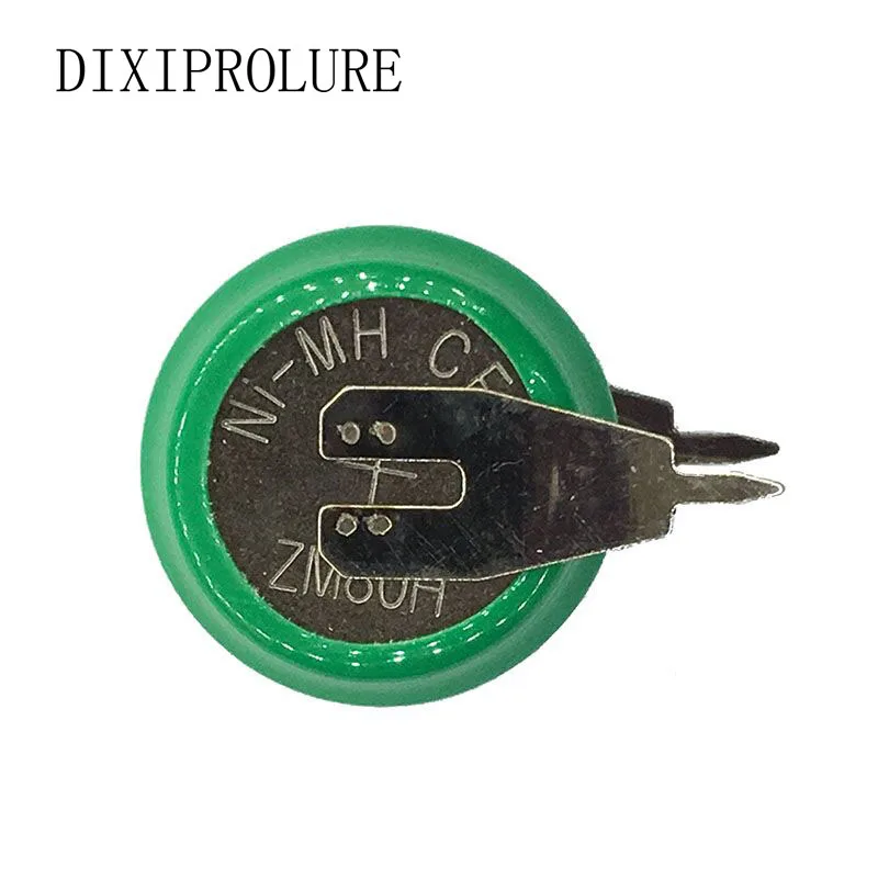 1PCS/LOT 1.2V 80mAh Ni-MH Ni MH Batteries With Pins Rechargeable Button Cell Battery for timer | Электроника