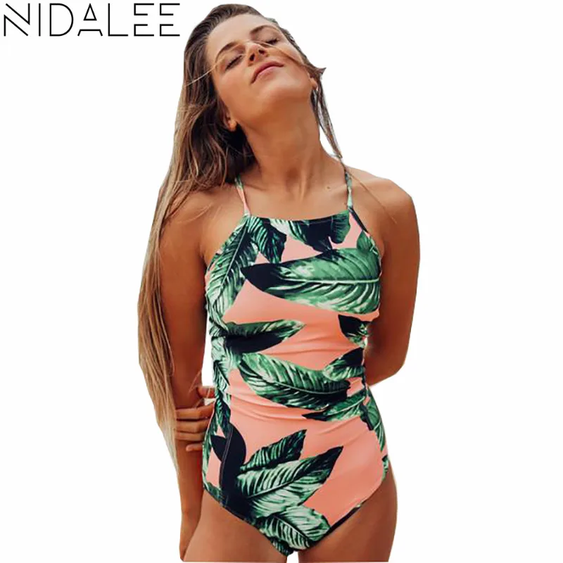 NIDALEE цельный купальный костюм плюс размер одежда для плавания женская летняя
