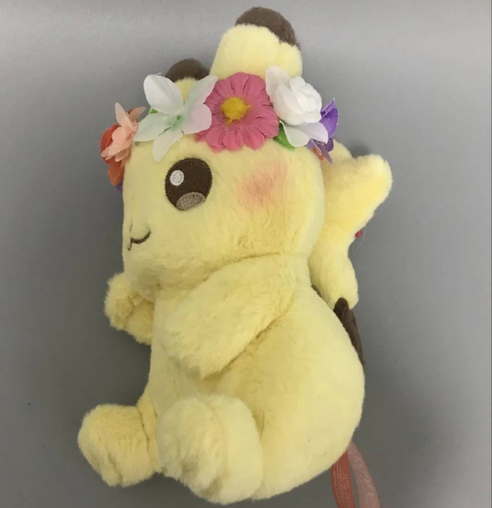 18 см Пасхальная серия Пикачу Eevee фигурки настоящий венок Пикачу фигурка плюшевая кукла модель игрушки