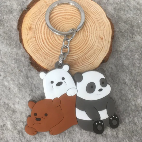 1 шт. креативный Kawaii три медведя мультфильм Фигурки игрушки три голые гризли панда лед брелок с медвежонком фигурка игрушки подарок 392