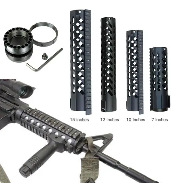Magorui 7 &quot/10&quot/12 &quot/15&quot Keymod Free Float Quad Rail Slim Handguard | Спорт и развлечения