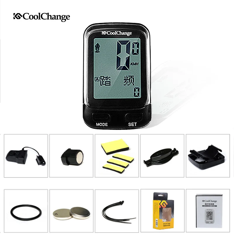 Coolсмена велосипедный беспроводной компьютер с каденцией 24 Многофункциональный