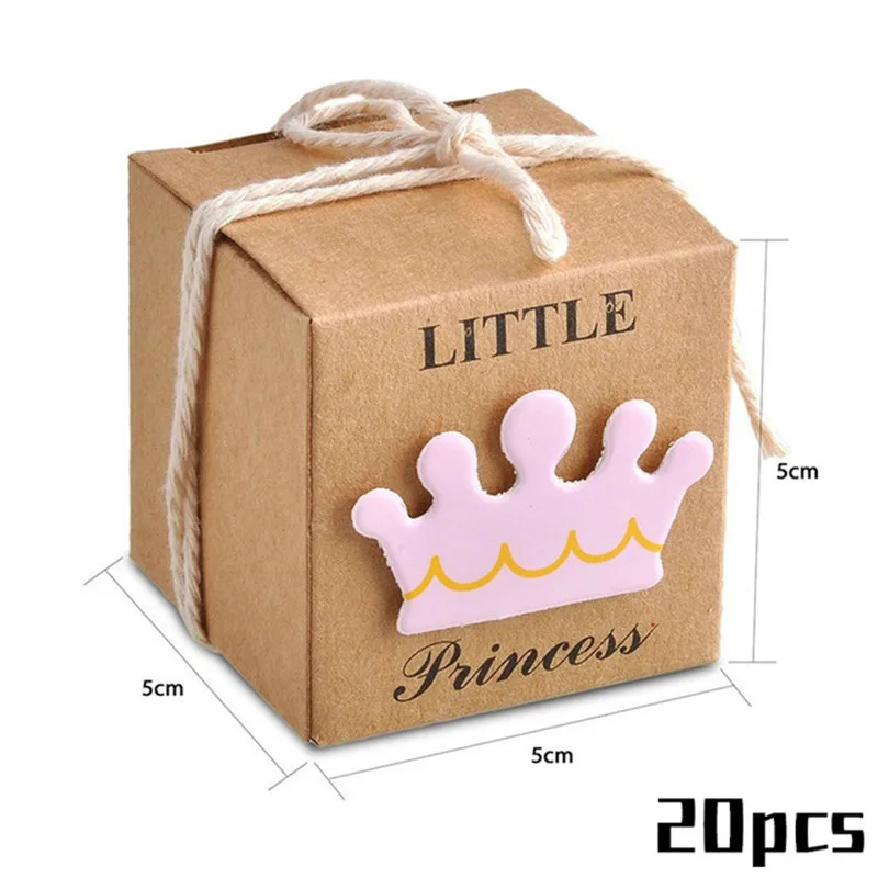 Baby Shower Бумага конфеты Коробки принцессы упаковочной коробки конфет стаканчики для вечеринки, подарков BabyShower День рождения украшения для детей