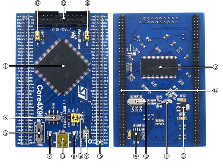 STM32 основная плата Core429I STM32F429IGT6 STM32F429 ARM Cortex M4 STM32 комплект макетной платы с полной IOs