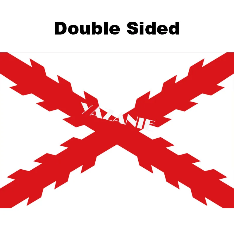 Double Sided YAZANIE Большой Двухсторонний испанский Империя 1760 1701 флаг Берега Слоновой Кости 1700-1771 военно-морской Ensign крест Бургундия Испания флаги и баннеры - Цвет: Double Sided