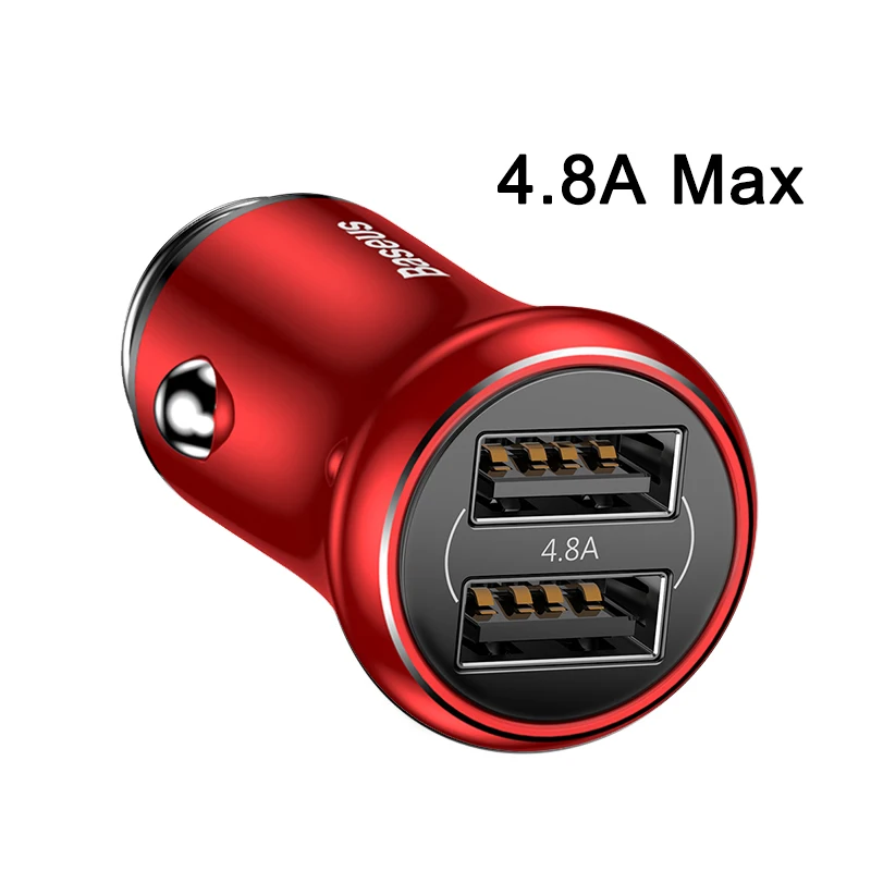 Red Baseus Quick Charge 3,0 USB Автомобильное зарядное устройство QC QC3.0 Turbo Быстрая зарядка двойное автомобильное USB зарядное устройство для iPhone Xs X Xiaomi Mi мобильного телефона - Тип штекера: Red