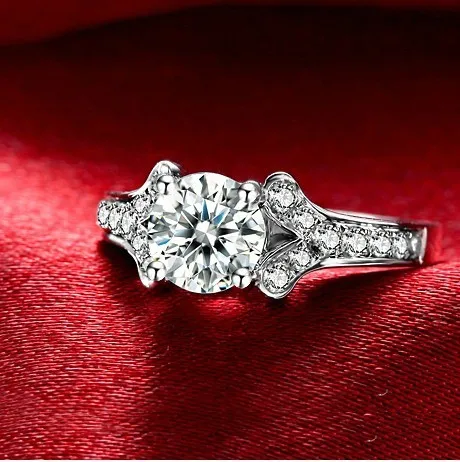 Кольцо из серебра 2013 пробы с бриллиантами 1 карат|silver luggage|silver coatingsilver platform evening shoes