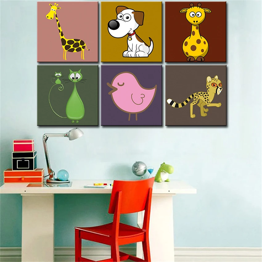 5 шт. декоративная картина на холсте для детской комнаты|5 piece canvas art|canvas artwall pictures |