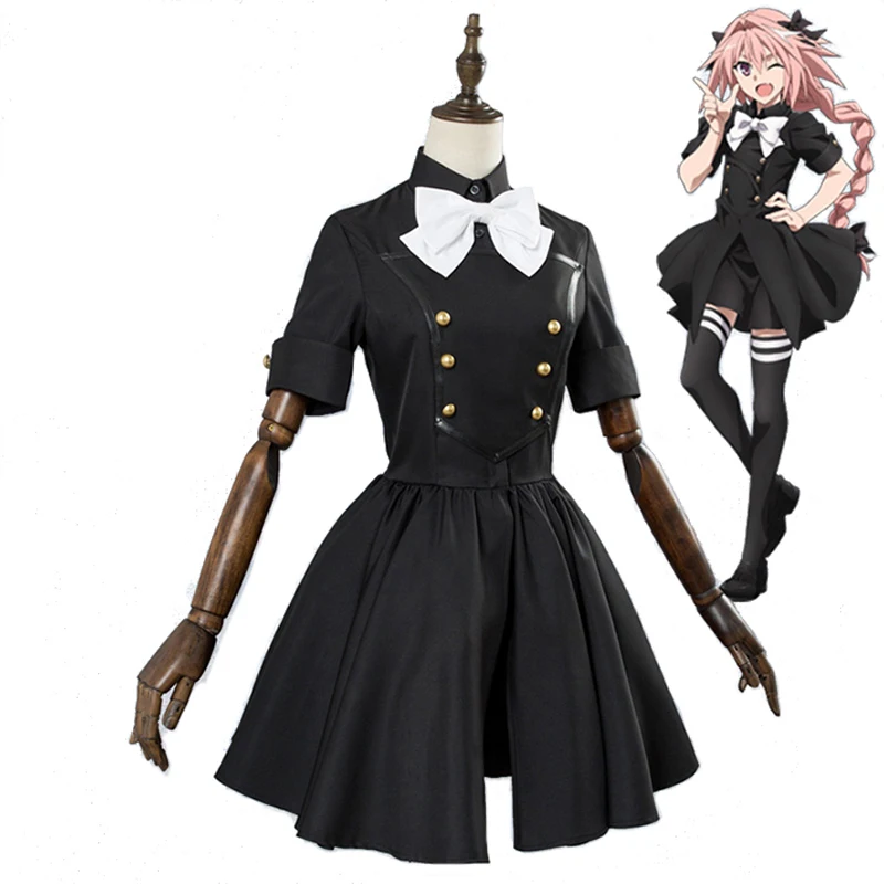 Liva girl Fate Grand Order Apocrypha Rider Astolfo Asutorufo Униформа платье пальто наряд аниме костюмы для