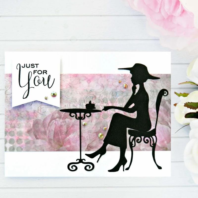 Металлические трафареты с изображением девушек цветов стола собаки для сделай