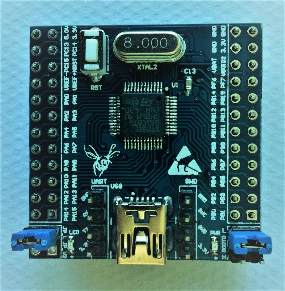 Материнская плата STM32F051C8T6 минимальная системная макетная STM32F051 мини плата|Крышки