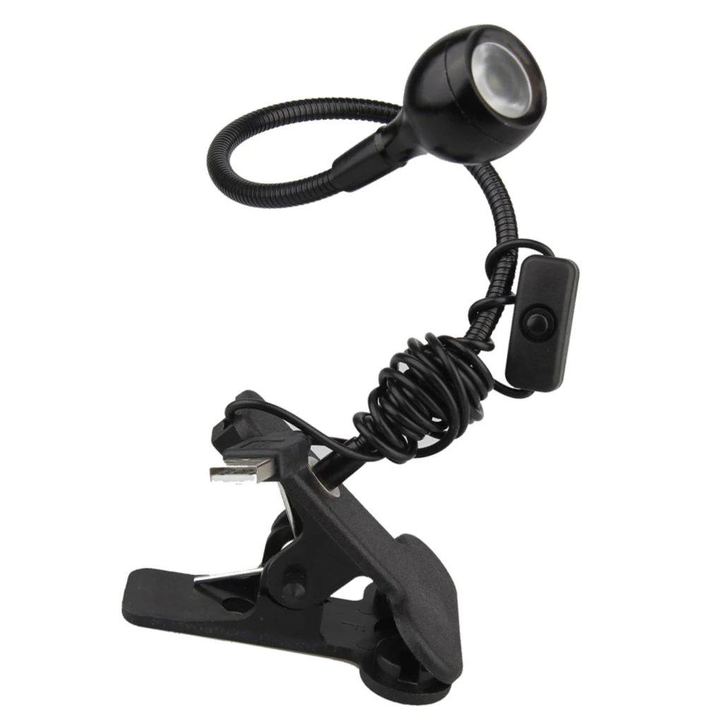 

Flexible USB Reading Lamp LED Book Light Table Keyboard Lamp-W Wht Light