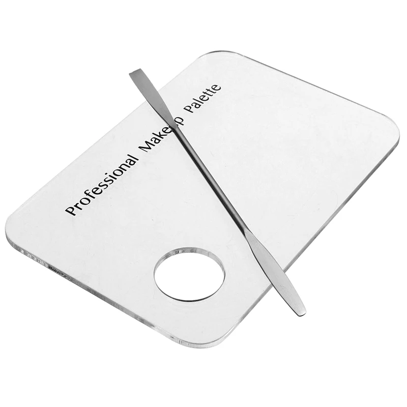 Палитра для макияжа из нержавеющей стали прозрачные акриловые пластины