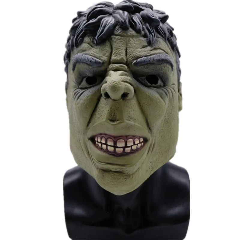 Hulk latex mask Endgame квантовое царство Железный человек Халк танос маска для косплея супергероя Zentai боди костюм на Хэллоуин для взрослых и детей - Цвет: Hulk latex mask