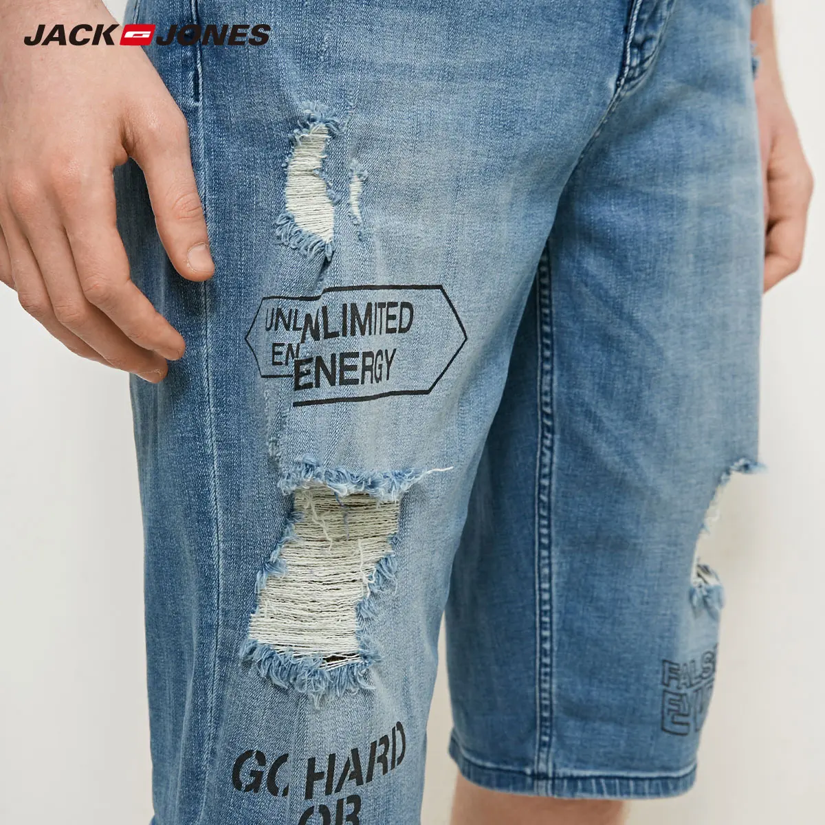 Jack Jones/Новые весенне летние Стрейчевые джинсовые шорты до колена | 2181S3503|Мужские