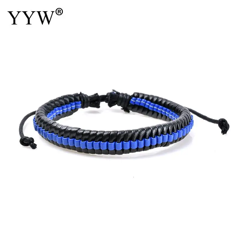 3 шт./компл. синий коричневый браслет из искусственной кожи мужские браслеты