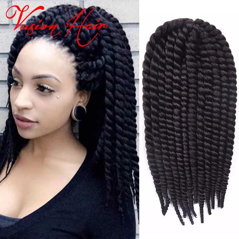 Гавана Мамбо Твист Крючком Наращивание Волос 14 дюймов 12 корни/уп Искусственные