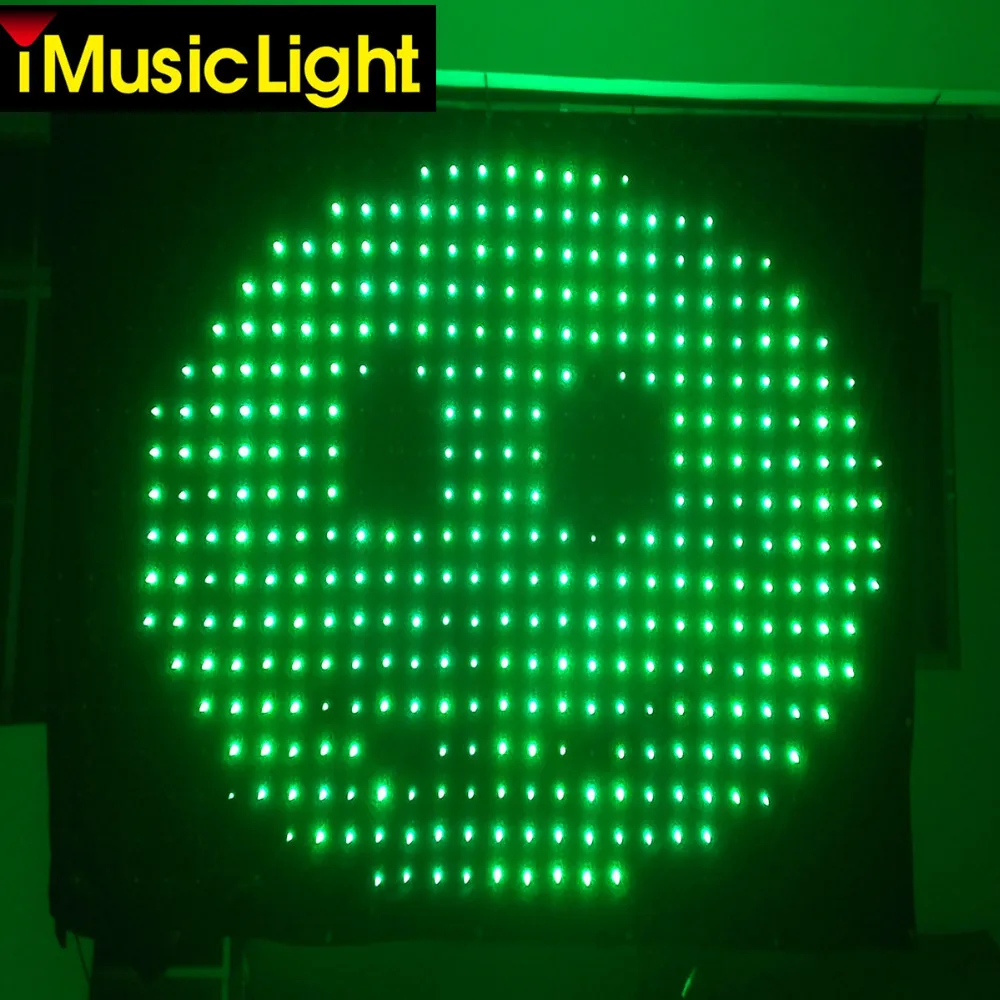 2 Mtr x 3 P10 Motion LED видео занавески драпированные огни ПК/DMX управление с программным