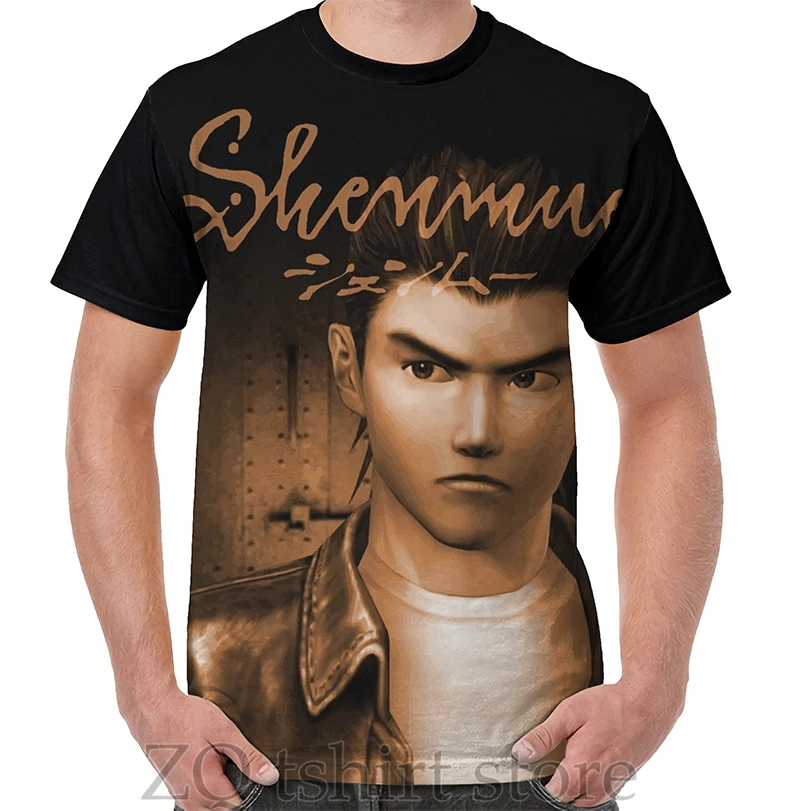 Men Shenmue(Ryo Portrait) графическая футболка мужские футболки женская футболка мужская Забавный принт с круглым вырезом короткий рукав футболки - Цвет: Men