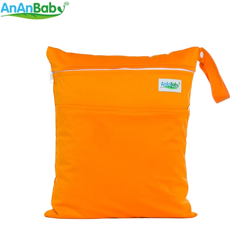 AnAnbaby однотонная искусственная ткань цвет обычный с карманами на молнии 1 шт.|diaper