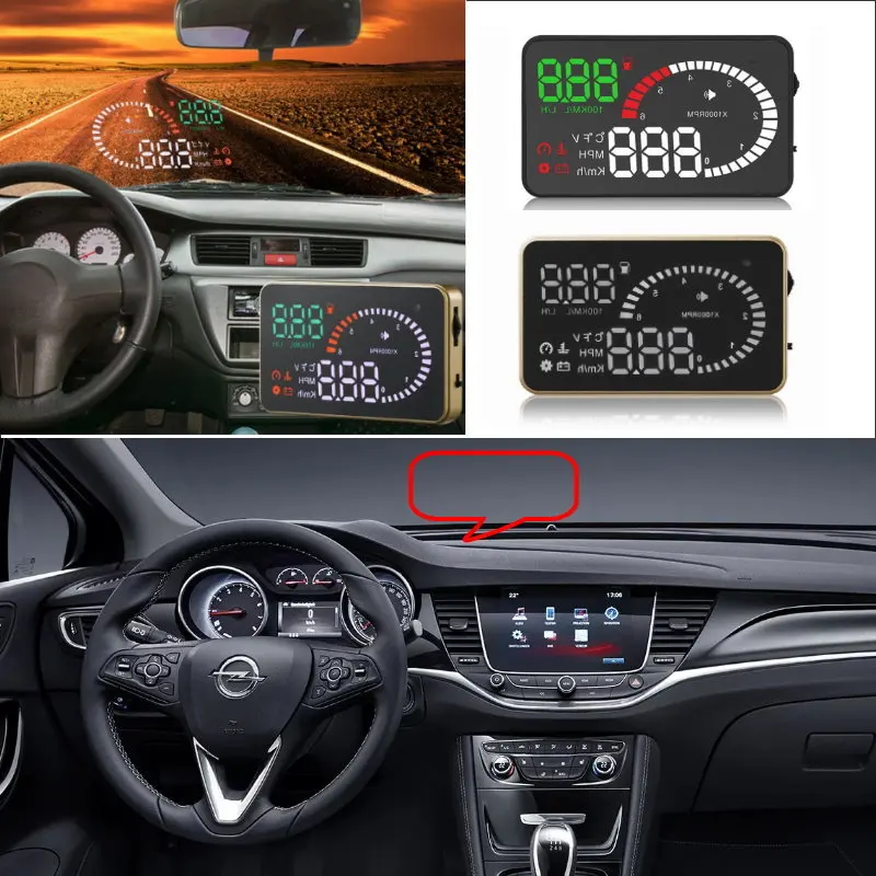 Автомобильный HUD Дисплей для Opel Astra/Insignia/Mokka/Zafira/Corsa Авто OBD безопасный проектор