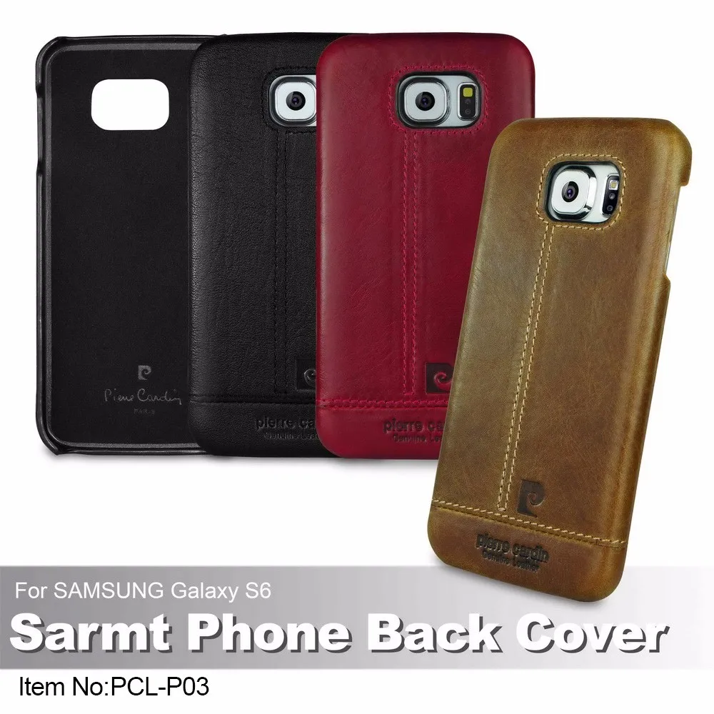 Чехол Pierre Cardin для samsung Galaxy S7/S6/S6 edge/S6 Edge Plus, Прошитый, из натуральной кожи, тонкий, жесткий, задняя крышка, чехол для телефона s